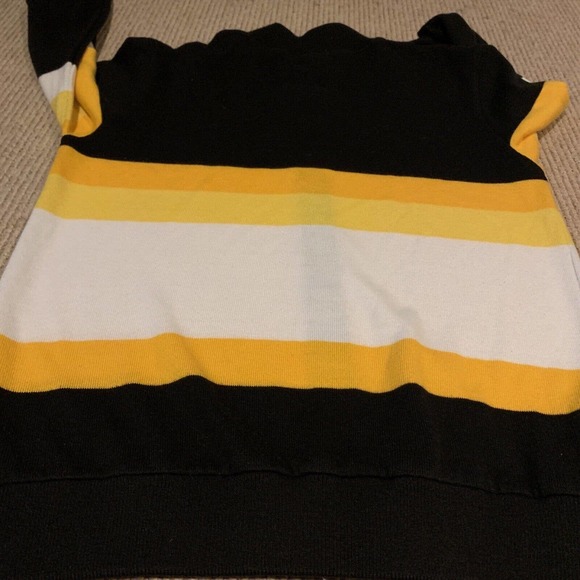 Mens Mitchell & Ness NFL Front Stripe Full Zip Sweater Pittsburgh Steelers M - Picture 11 of 11